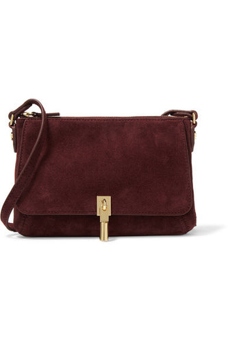 Burnt Burgundy Suede Handbag