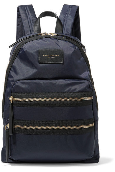 Leather-trimmed Backpack